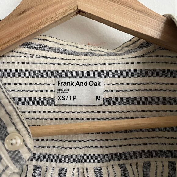 Frank & Oak Band Collar B/U 100% cotton XS stripe - Picture 5 of 5